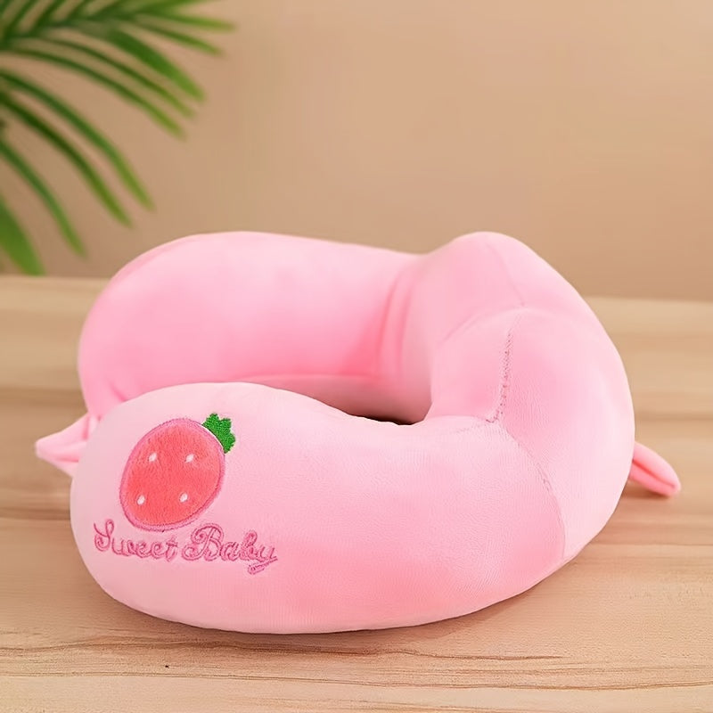 U-Shaped Travel Pillow Neck Support Lightweight Polyester Cover