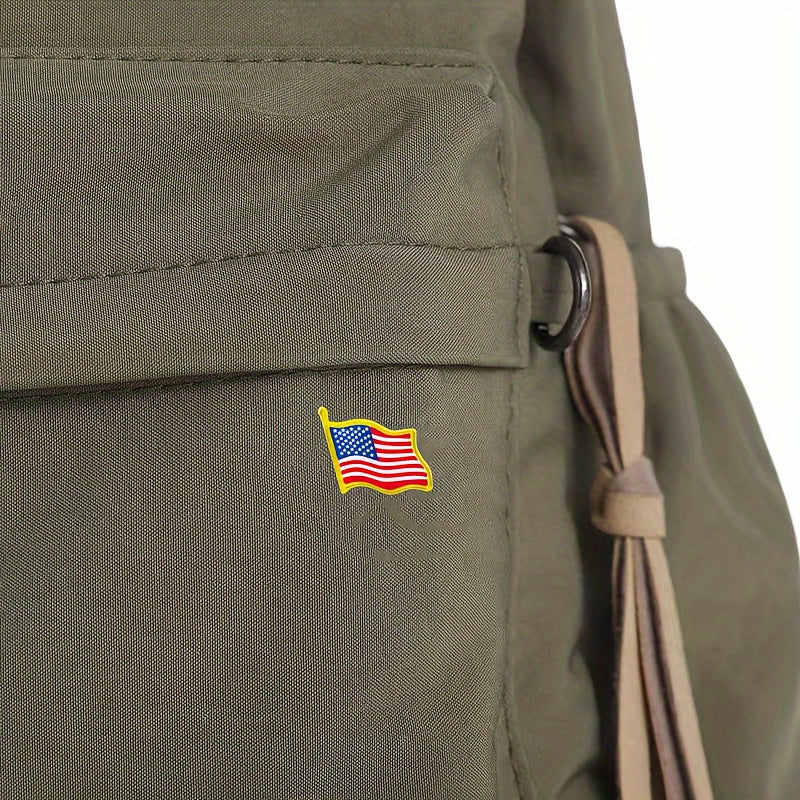 Pack of 100 American Flag Lapel Pins Alloy Patriotic Accessories for Independence Day