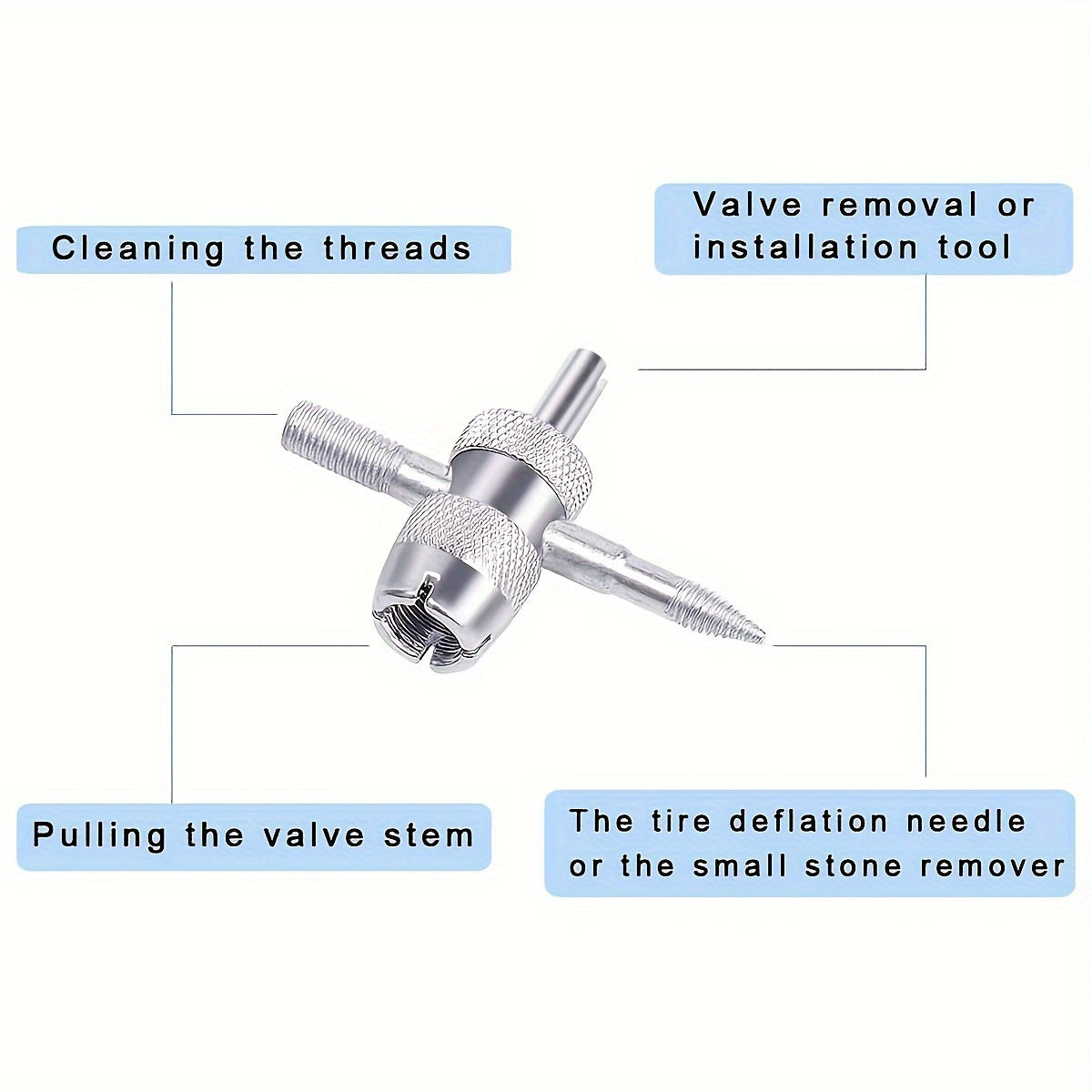 Set of Wrenches for Cars Bicycles Motorcycles with Tire Valve Tools, Black Red