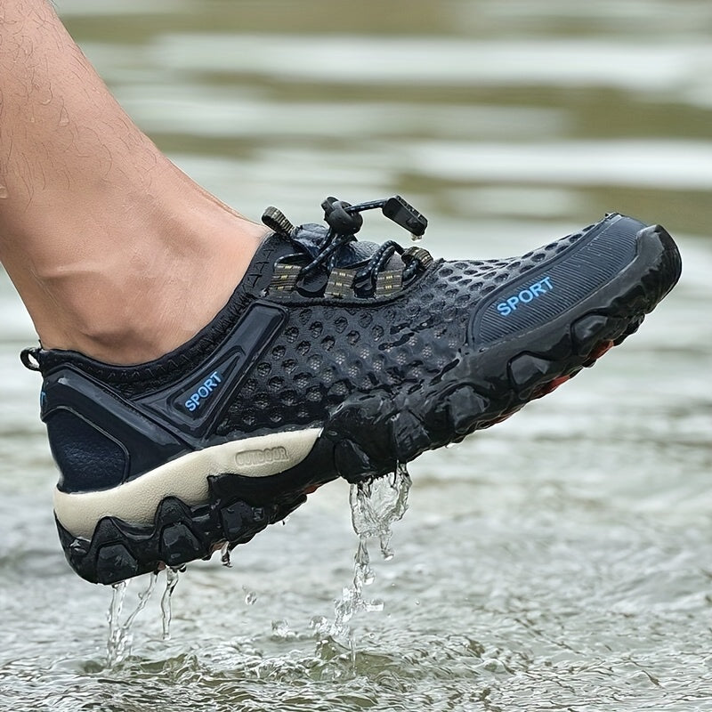 Men's Summer Sandals Breathable Mesh Hollow Design Water Sports Outdoor Casual