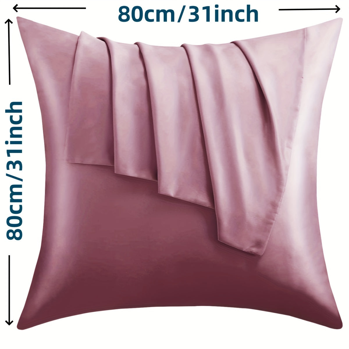 Set of 2 Satin Pillowcases with Zipper Closure, Gentle on Hair and Skin