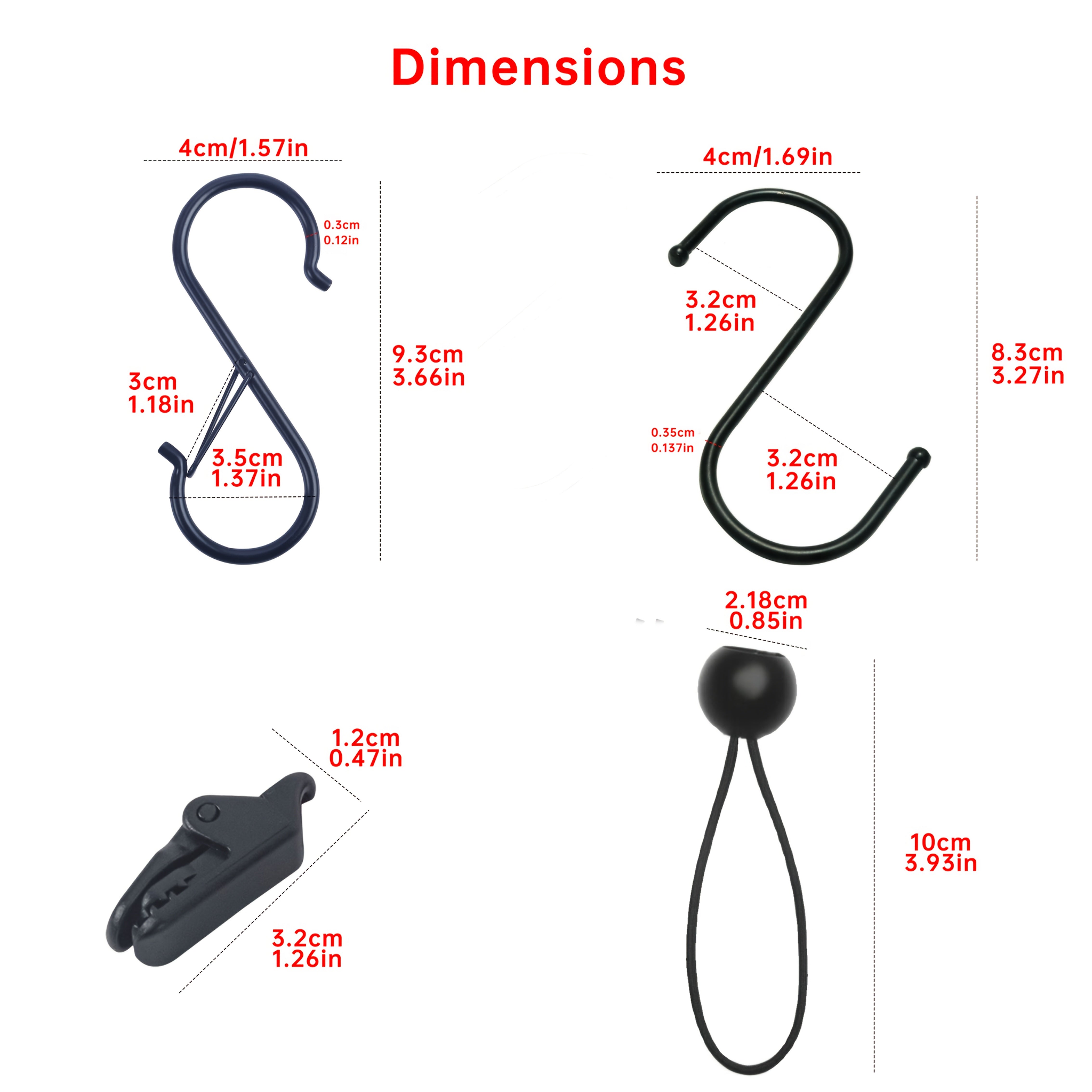 Heavy-Duty Elastic Cord Ties Black Rubber Bands for Camping Camping Gear Bikes Ladders