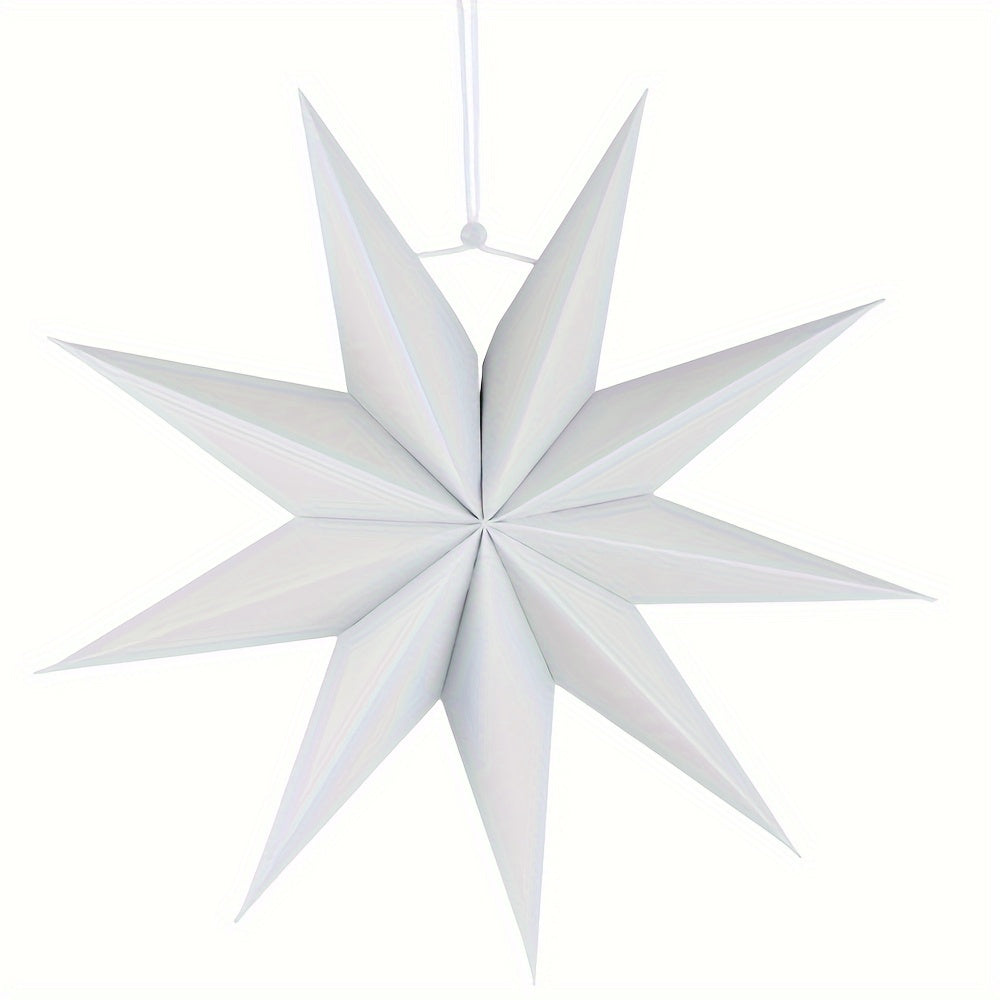 White 9-Pointed Star Paper Lantern 12 Inch for Weddings Parties and Decor