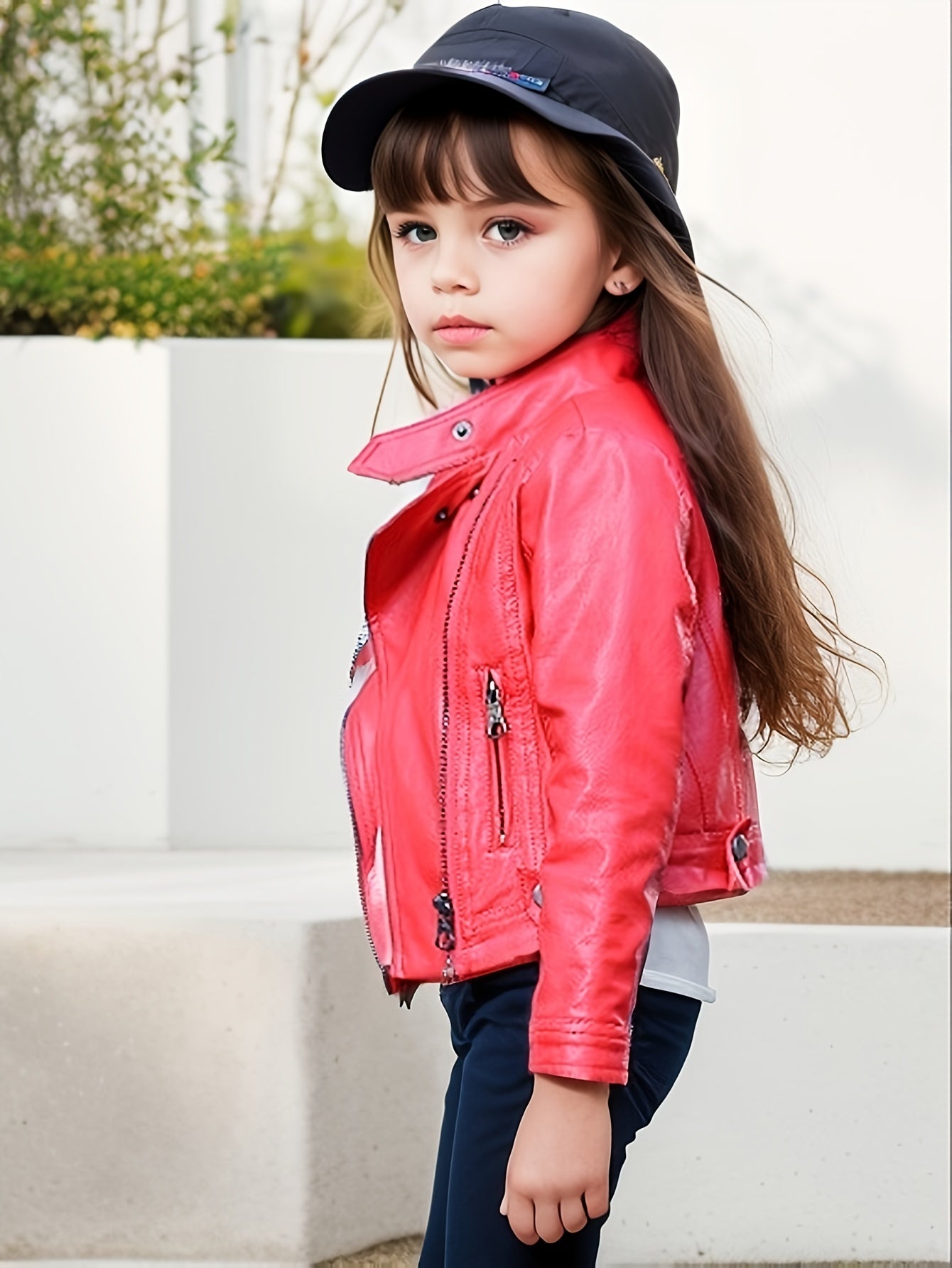 Женская мотоциклетная куртка с стоячим воротником и диагональной молнией для весны и осени