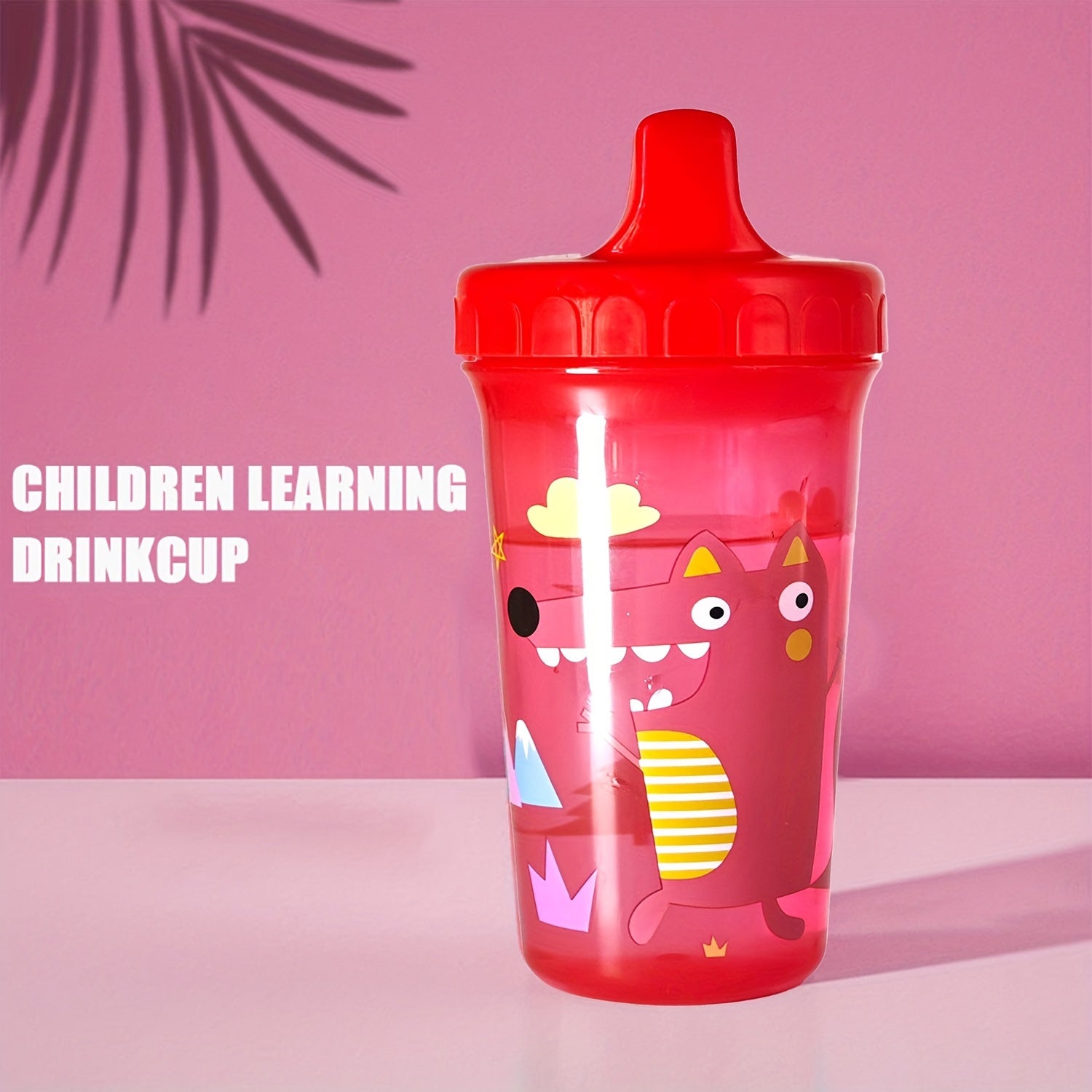 Kids' Spill-Proof Water Bottle with Duckbill Design 300ml Drop and Bite Resistant