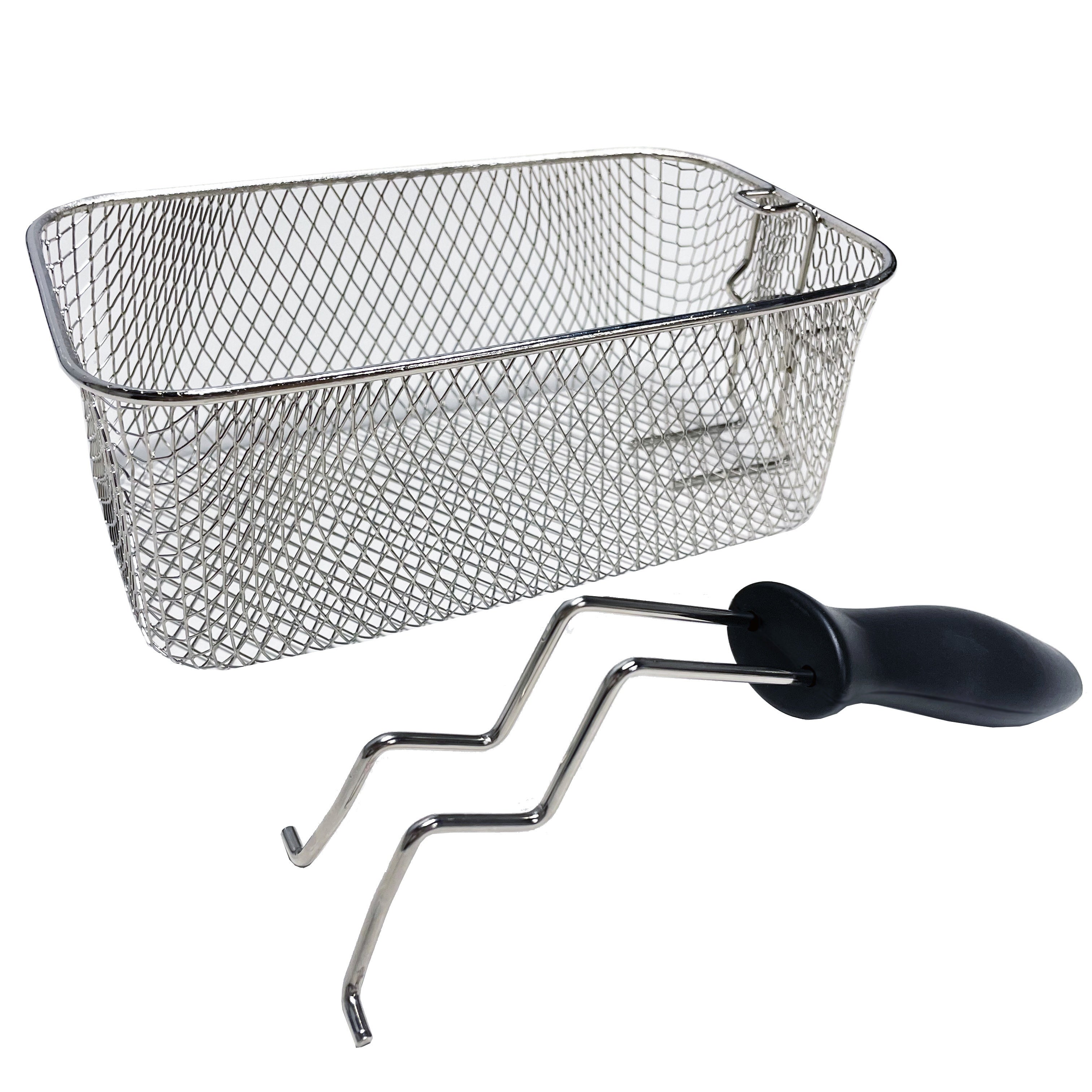 Qayta ochiladigan qovurilgan idish, fransuz kartoshkasi va yog'ni filtrlash uchun