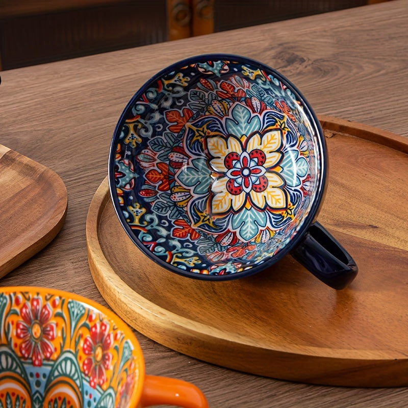 15oz Ceramic Mug with Handle for Coffee Tea Latte and Soup