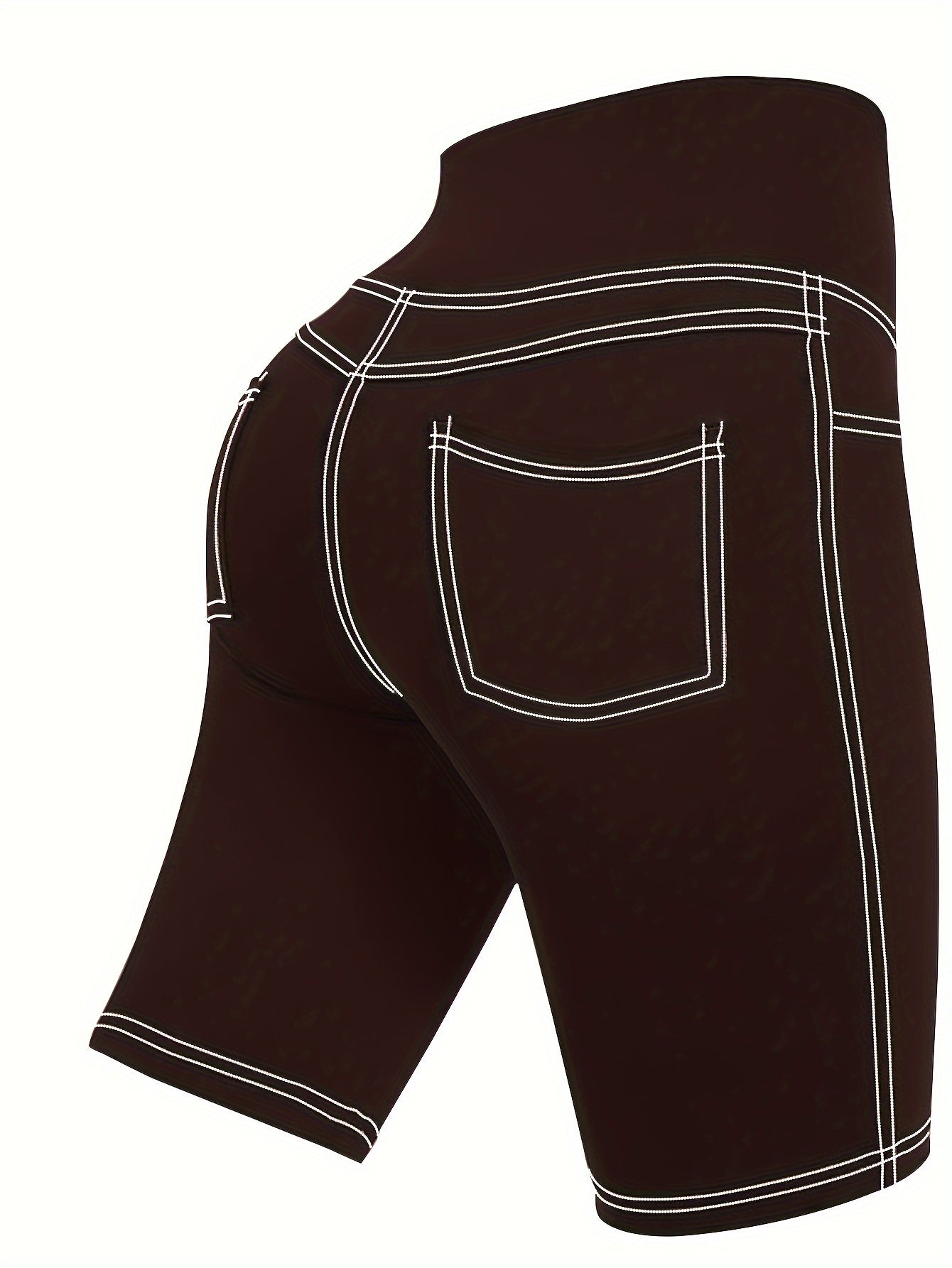 Plus Size Women's Denim Shorts High-Waisted Summer Casual Navy Blue