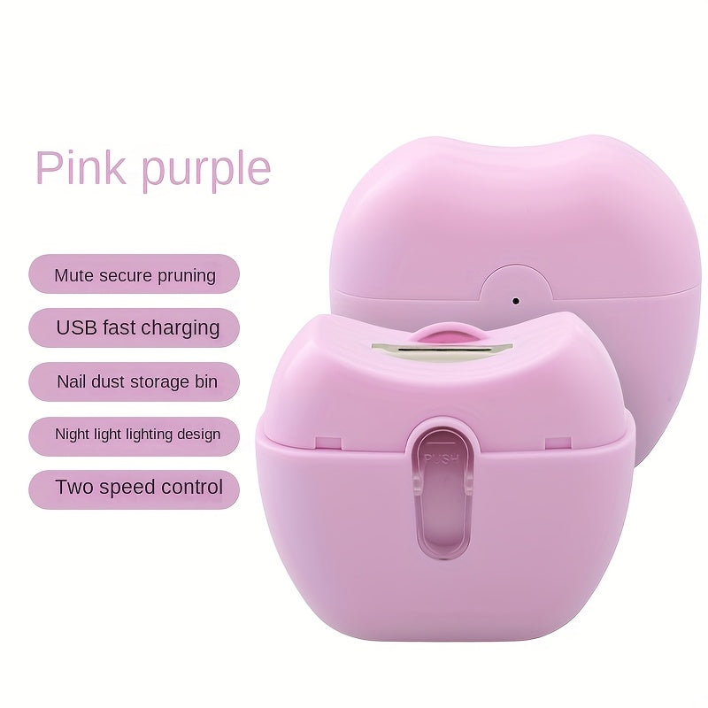 Electric Nail Grinder Portable USB Rechargeable Low Noise Shock Absorption Home Manicure Tool