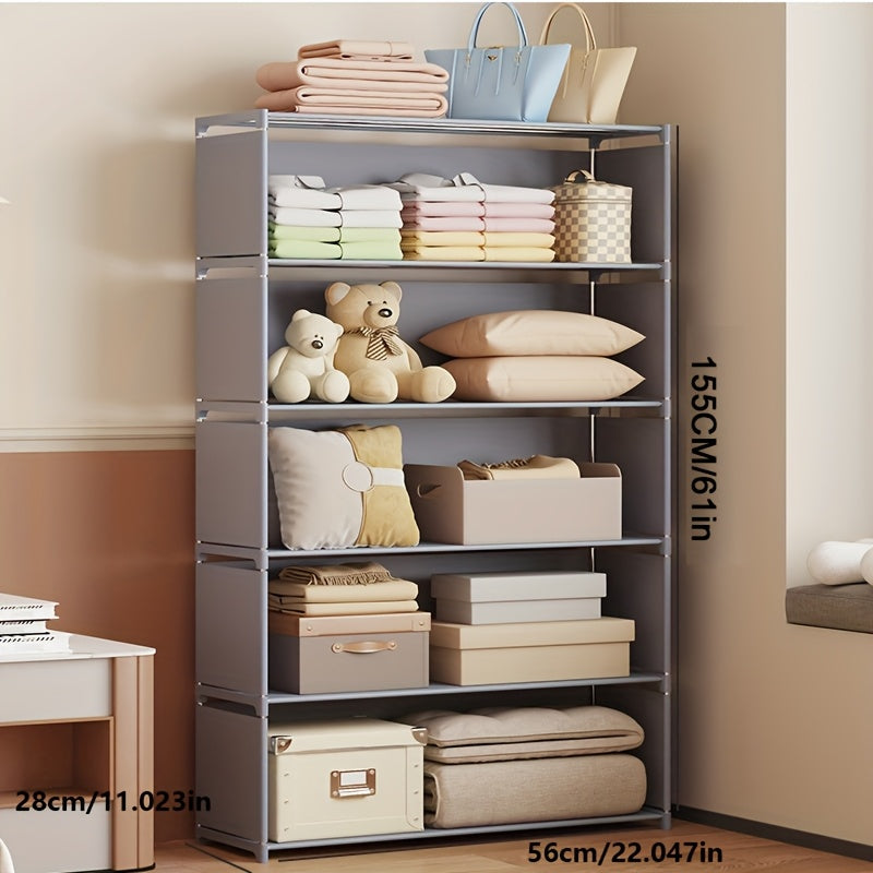 Металлическая стеллаж для хранения с 7 уровнями, черный глянцевый, настенный органайзер для кухни, спальни, ванной