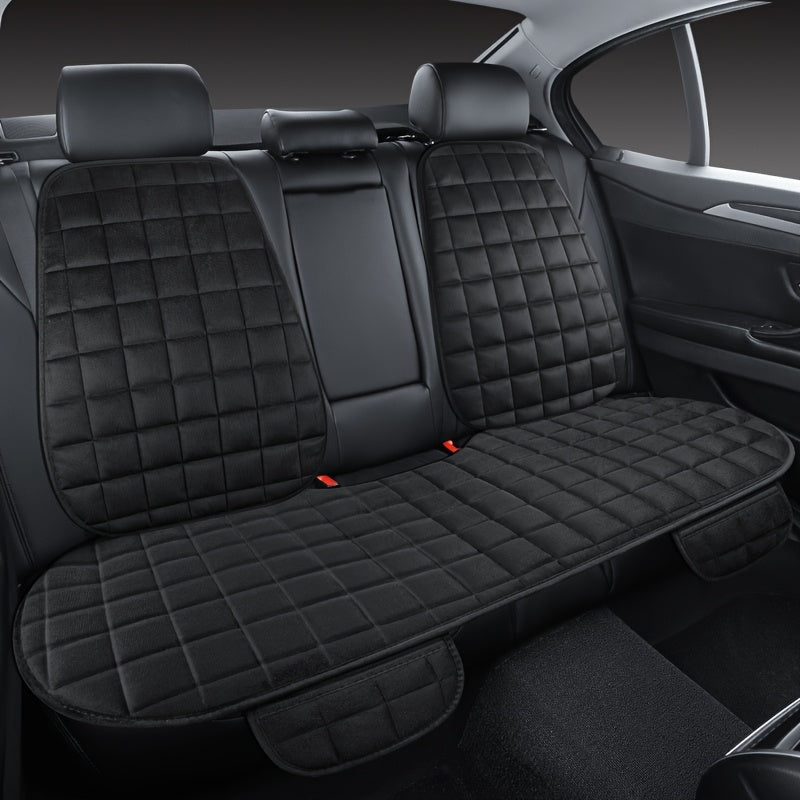 3-ta bo'lakli yumshoq mato bilan qoplangan avtomobil o'rindiqlari uchun qoplamalar, barcha o'rindiqlarga mos, yumshoq to'qilgan mato, binafsha rangli qilingan.