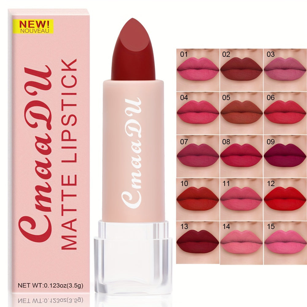 Set de barras de labios mate de terciopelo para mujer, 15 colores, gloss de labios a prueba de agua y de larga duración