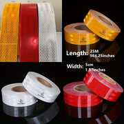 Car Reflective Warning Tape 25m x 5cm Red and White Retro Reflective Sheeting