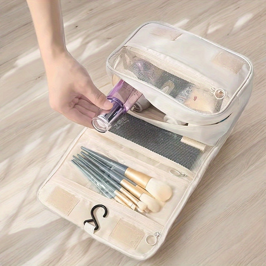 Large Capacity Waterproof Travel Toiletry Bag for Men and Women Organizer with Hanging Hook