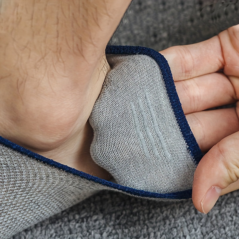 7 Pairs Men’s Mesh Silicone Non-Slip Boat Socks Spring Summer Color Matching