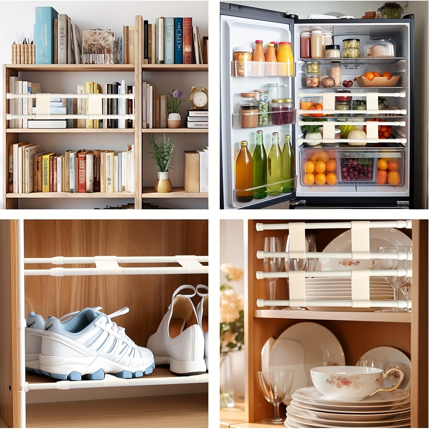 Adjustable RV Refrigerator Safety Bar for Cabinets and Windows, Rustproof, 40.64cm–71.12cm