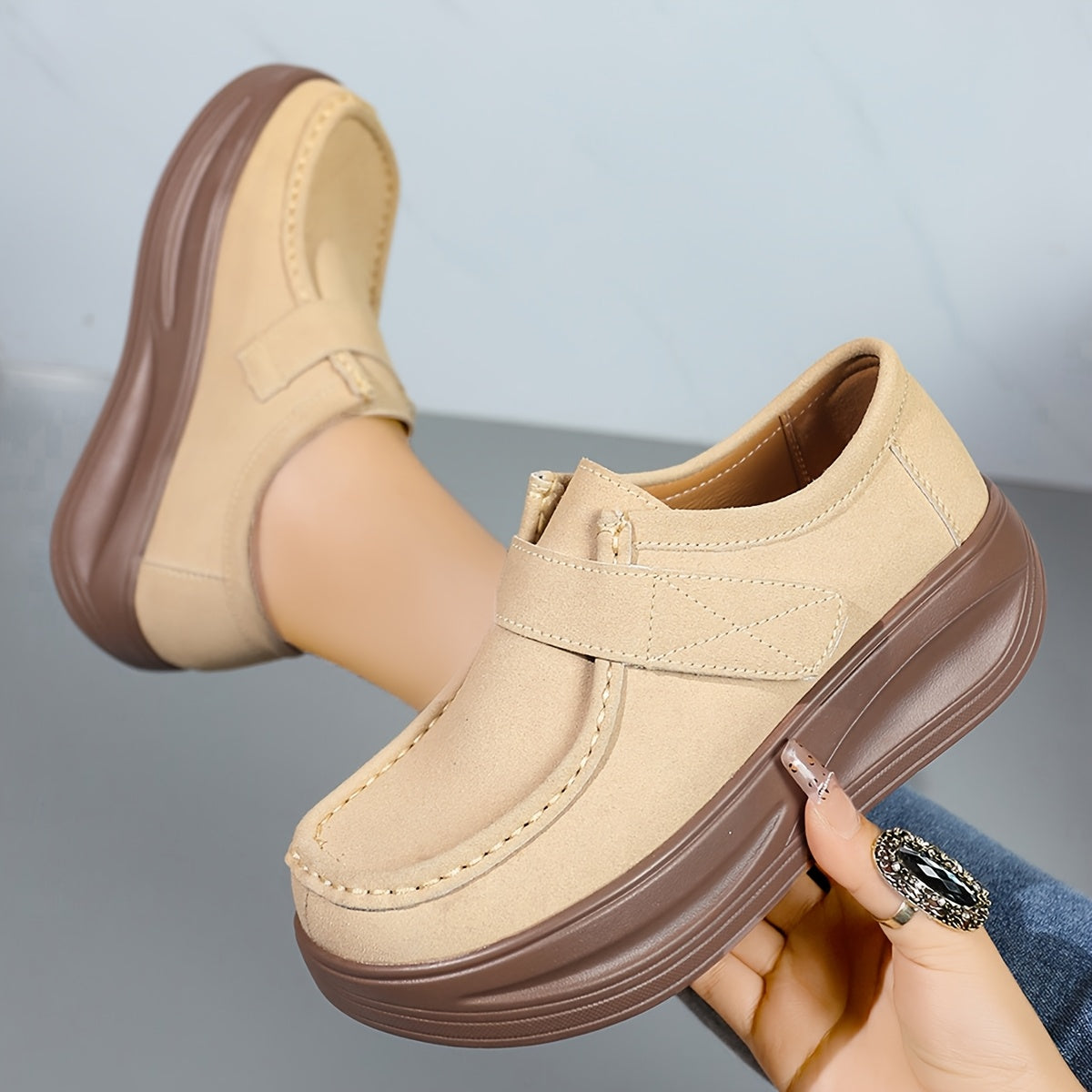 Women's Vintage-Inspired Slip-On Loafers Synthetic Cover All-Season Comfort