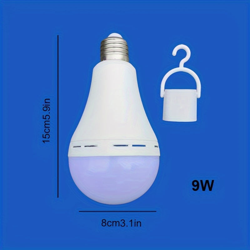 E27 LED Emergency Bulb Rechargeable 1200mAh Lithium Battery Hardwired Indoor High Brightness