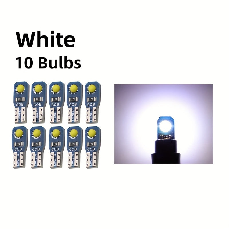 10 Pieces T5 LED Car Dashboard Lights 12V DC Instrument Panel Indicator