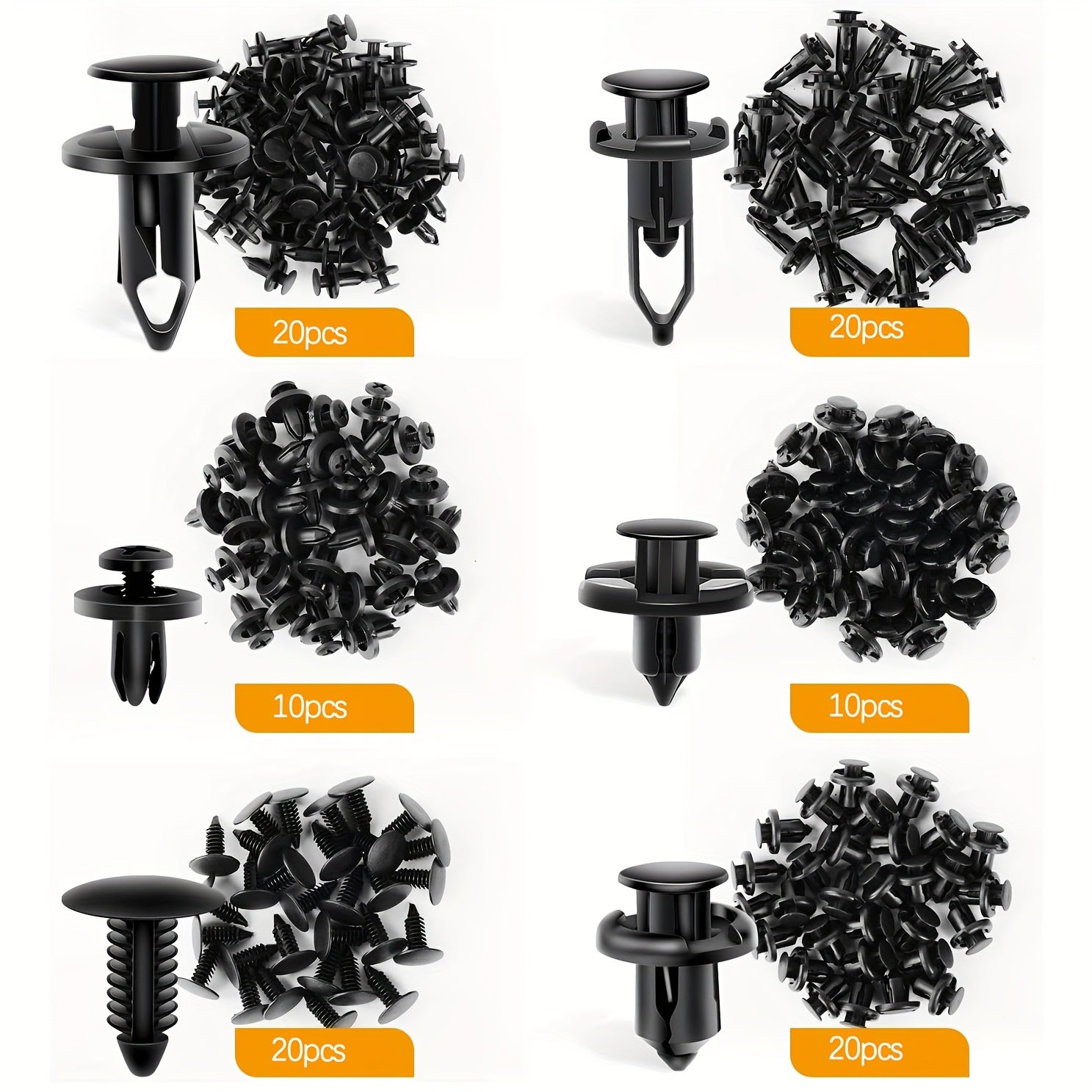 Набор пластиковых клипс для бамперов автомобиля 100/190 шт. авто-кнопки