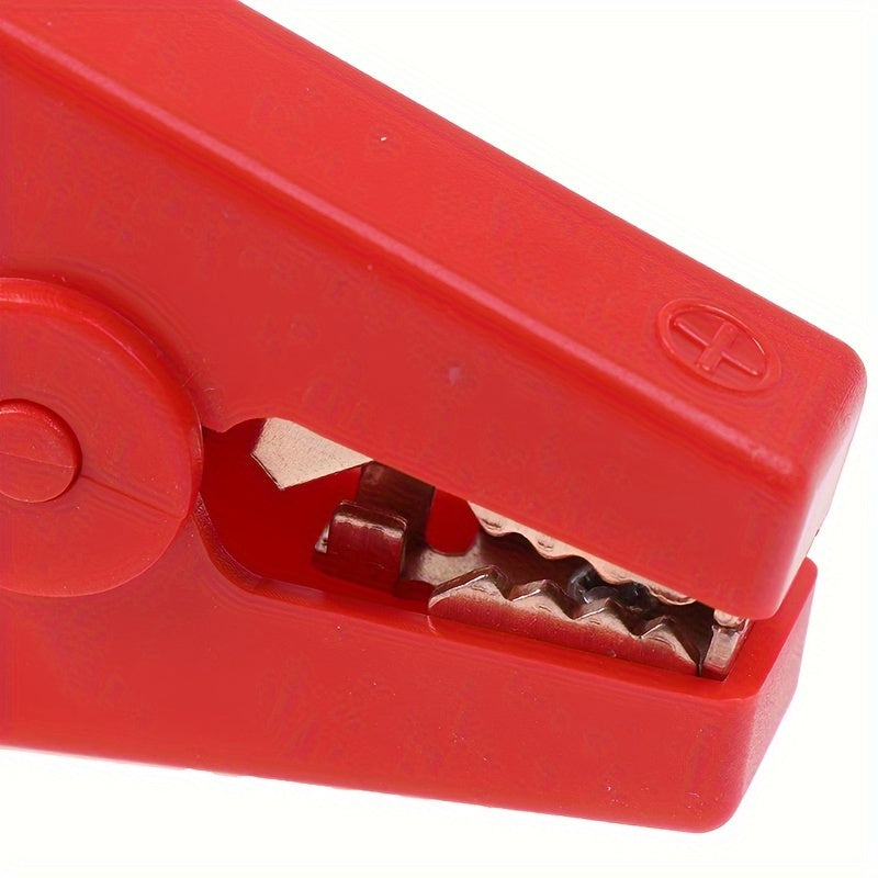 Paquete de 2 clips de cocodrilo grandes de 100A, pinzas aisladas para cargador de batería de coche