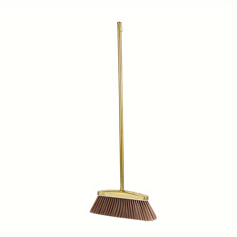 Stainless Steel Broom and Dustpan Set with Serrated Edge Long Handle Indoor Outdoor Cleaning
