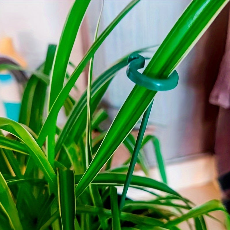 10-Pack Green Plastic and Fiberglass Plant Support Stakes for Indoor Flowers