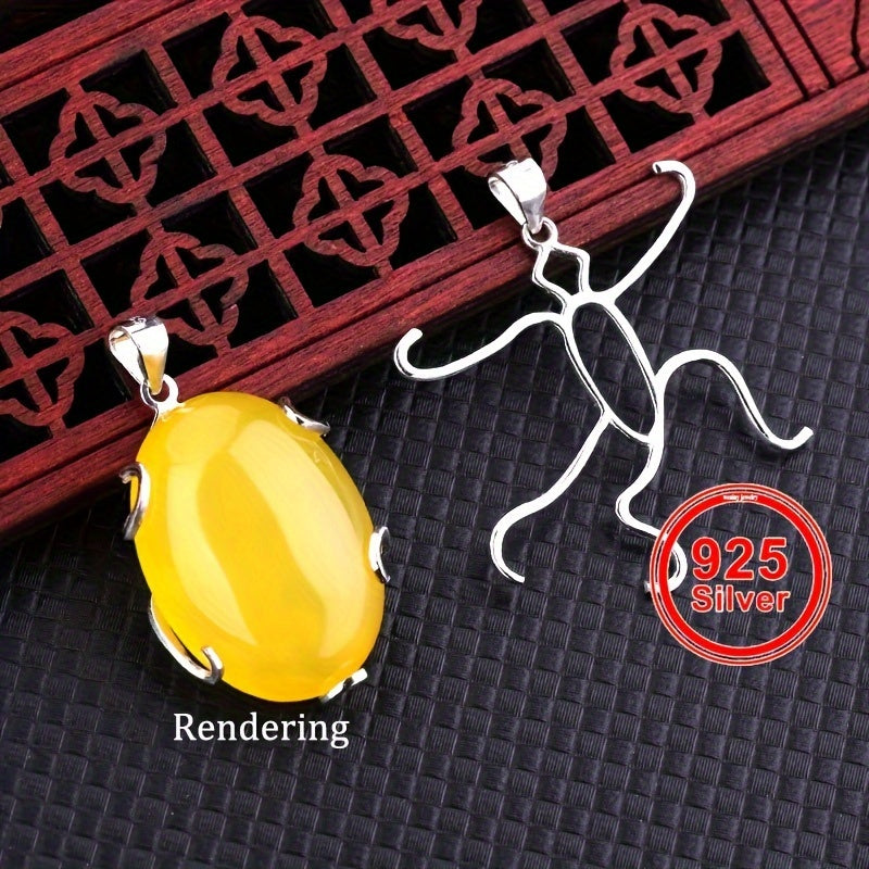 Sterling Silver Pendant Setting with Claw Prongs for Irregular Pendants for Women and Men