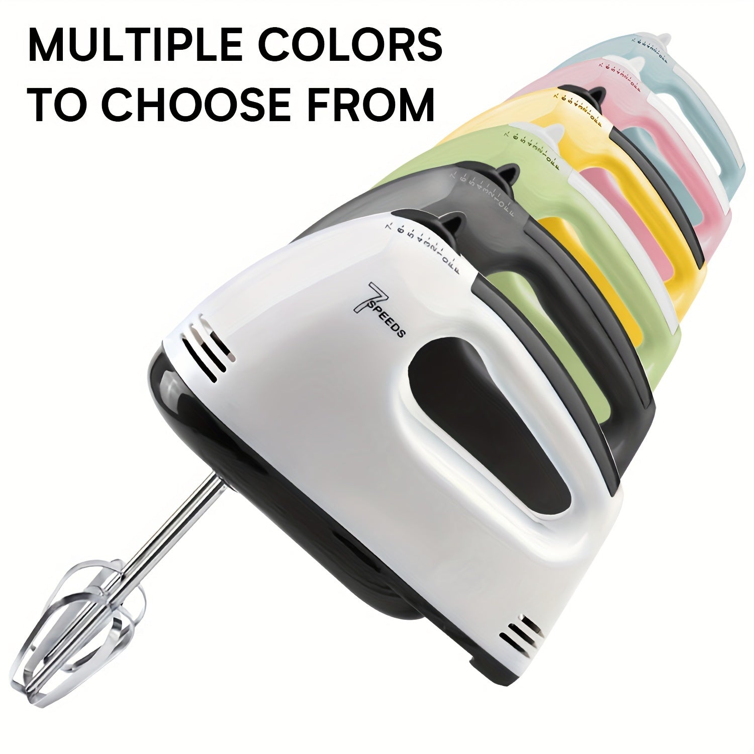 Handheld Electric Mixer with 7 Speeds for Eggs and Batter