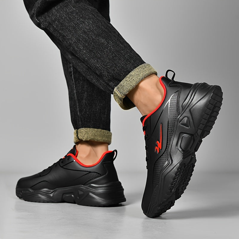 Men's Casual Sneakers Running Shoes Breathable Fabric Low Top Lace-Up Durable Sole