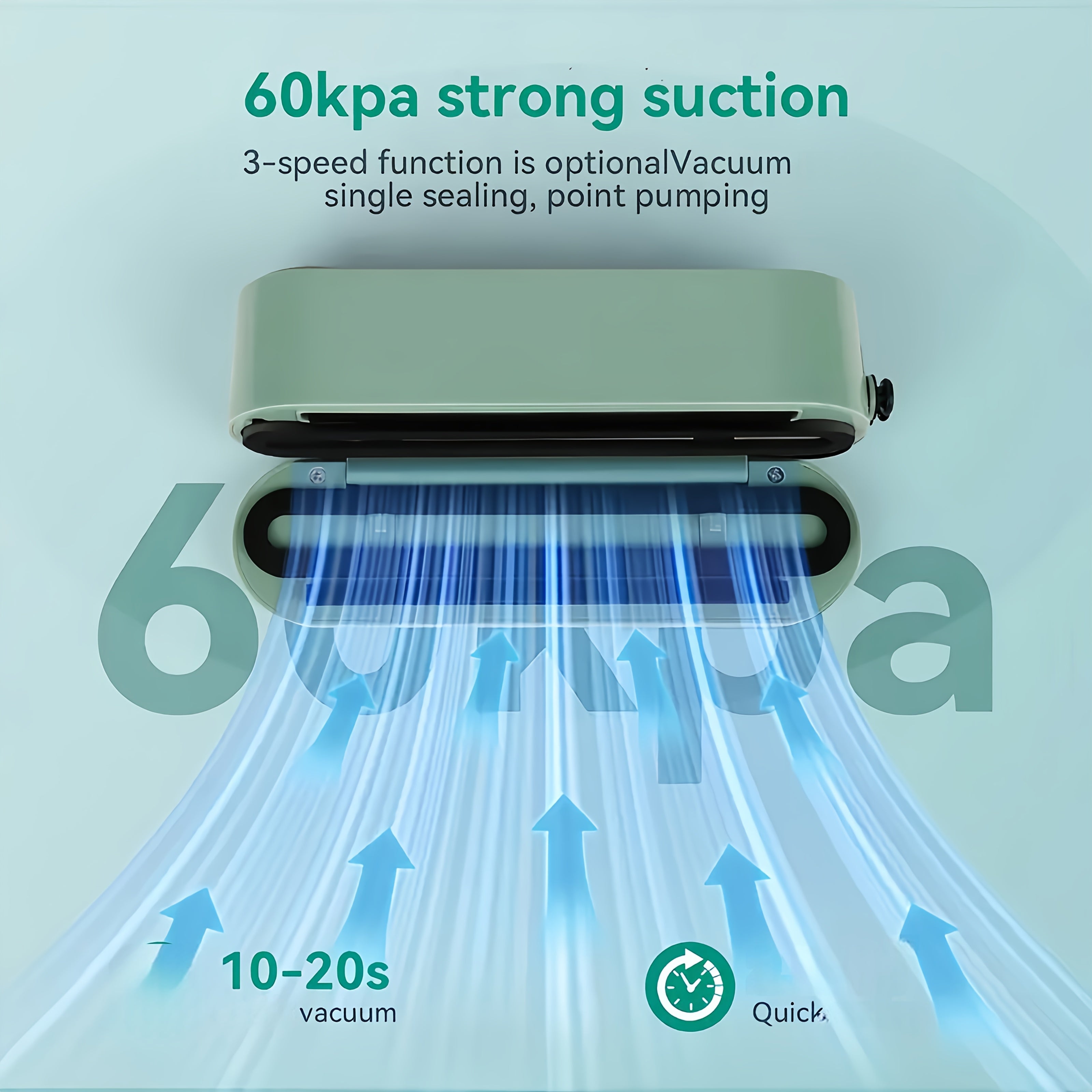 Selladora al vacío portátil con operación manual y batería recargable por USB para uso en la cocina