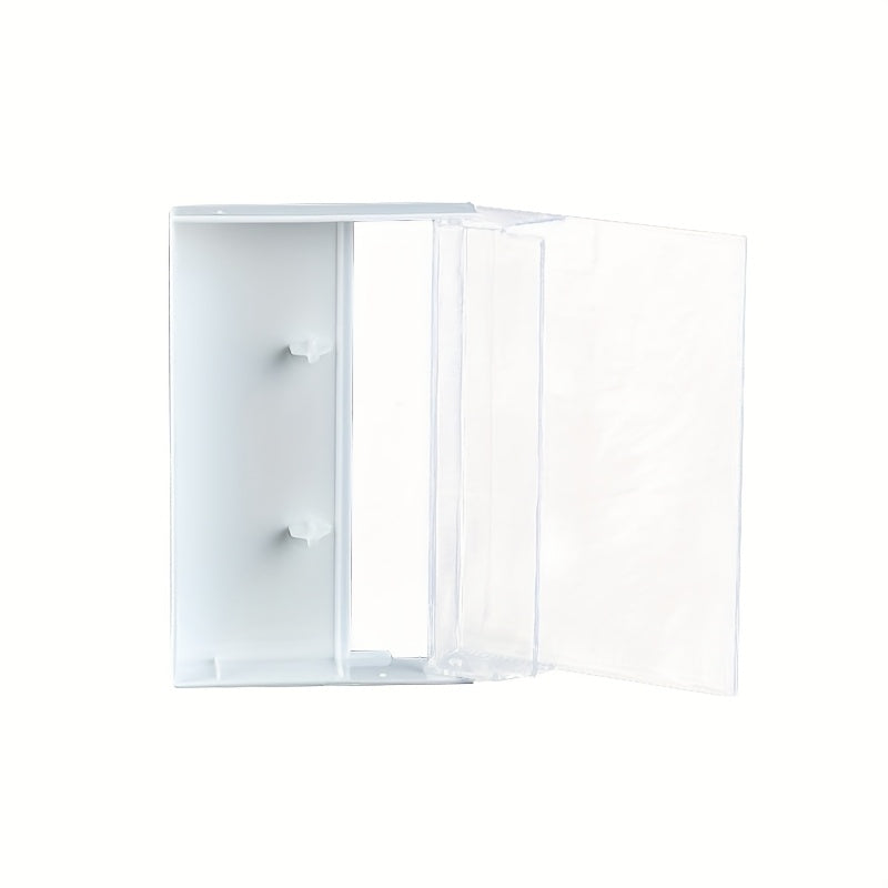 Transparent Plastic Cassette Case Holds 1 Recordable Blank Tape