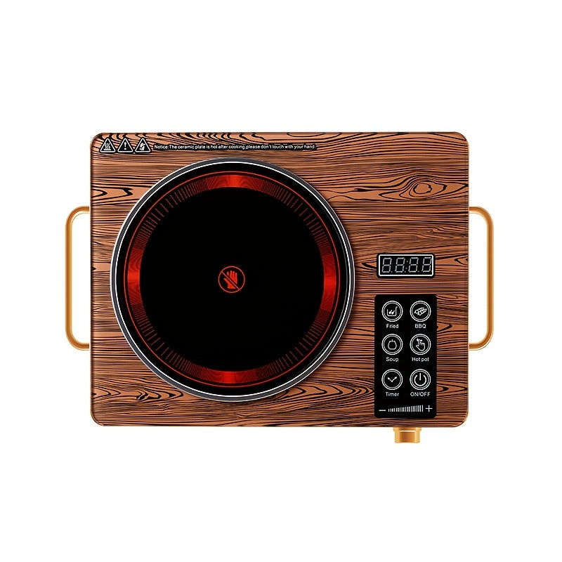 2200W-3500W Induksion pechka, sensorli boshqaruv paneli bilan, ultra yupqa alyuminiy asos, past shovqinli issiq plita, 4 soatlik taymer, pishirish uchun shisha pechka - Evropacha portativ elektr pechka