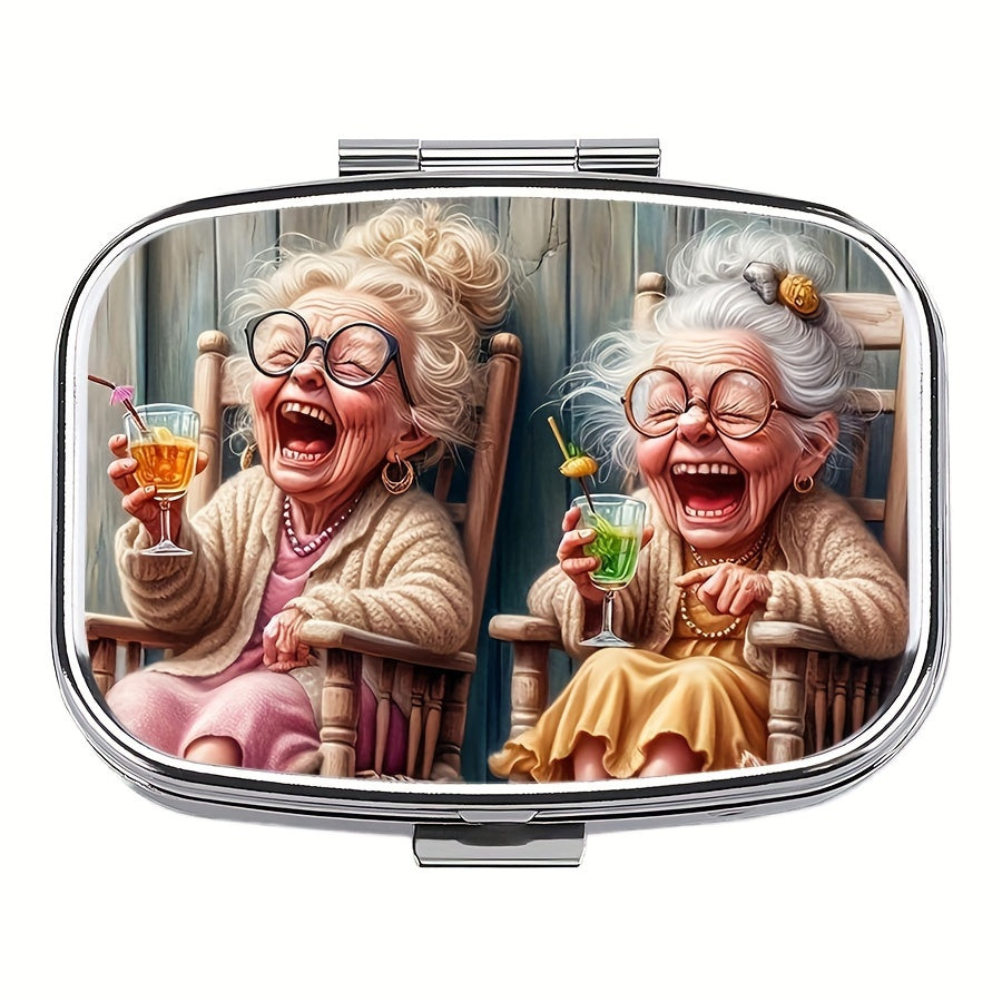 Kattalar ayol rectangular tabletkalar tashkilotchisi, 2 bo'linmaga, sayohat sovg'asi