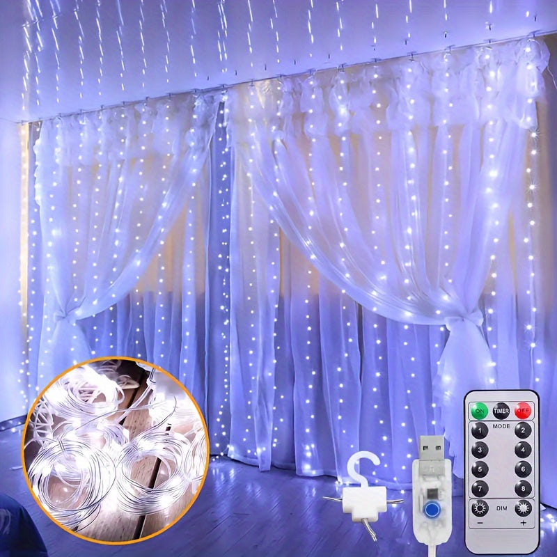 LED String Lights with Remote Control 8 Modes Infrared Sensor for Bedroom Wall Decor