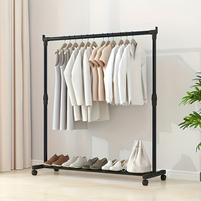 Ko'p maqsadli Metall Kiyim Tashuvchisi, Uy va Tashqi joylar uchun Portativ Quruq Hanger, Samarali Yotoqxona Tashkiliy, Oddiy Montaj, Ichki yoki Tashqi foydalanish uchun mos, Ko'p maqsadli Quruq yechimlar.