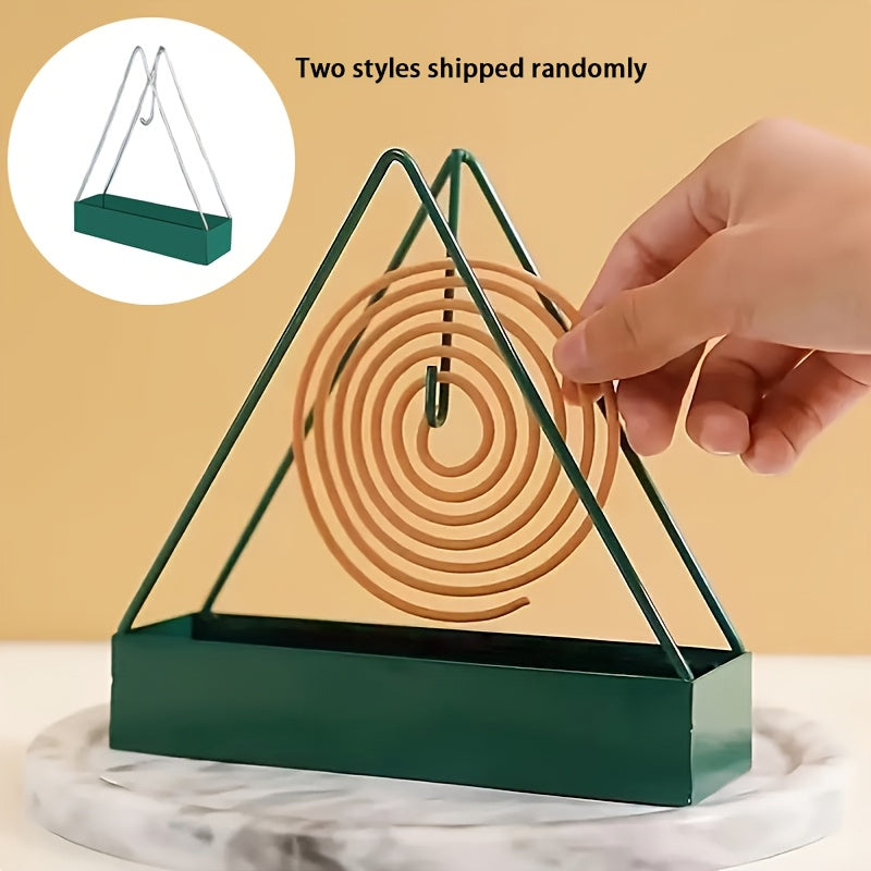 Minimalist Iron Mosquito Coil Holder with Ash Catcher Indoor Outdoor