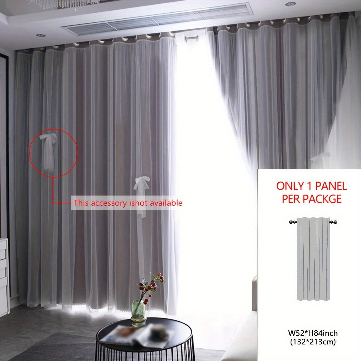 Blackout Curtains Single Panel Black Fabric Modern Simple Noise Reduction for Living Room Bedroom