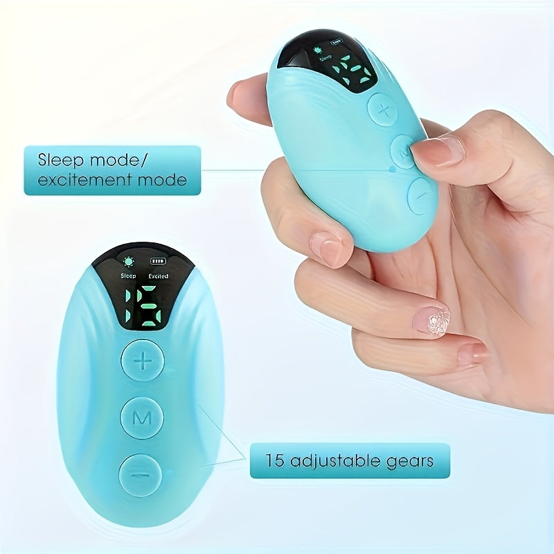 Teal Portable Sleep Aid Massager with Rechargeable Lithium Battery and USB Charging