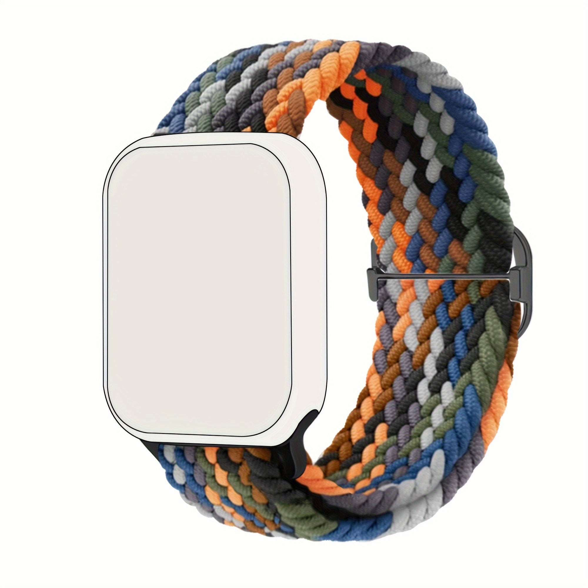 Correa de reloj inteligente trenzada de nylon elástica multicolor para IWatch