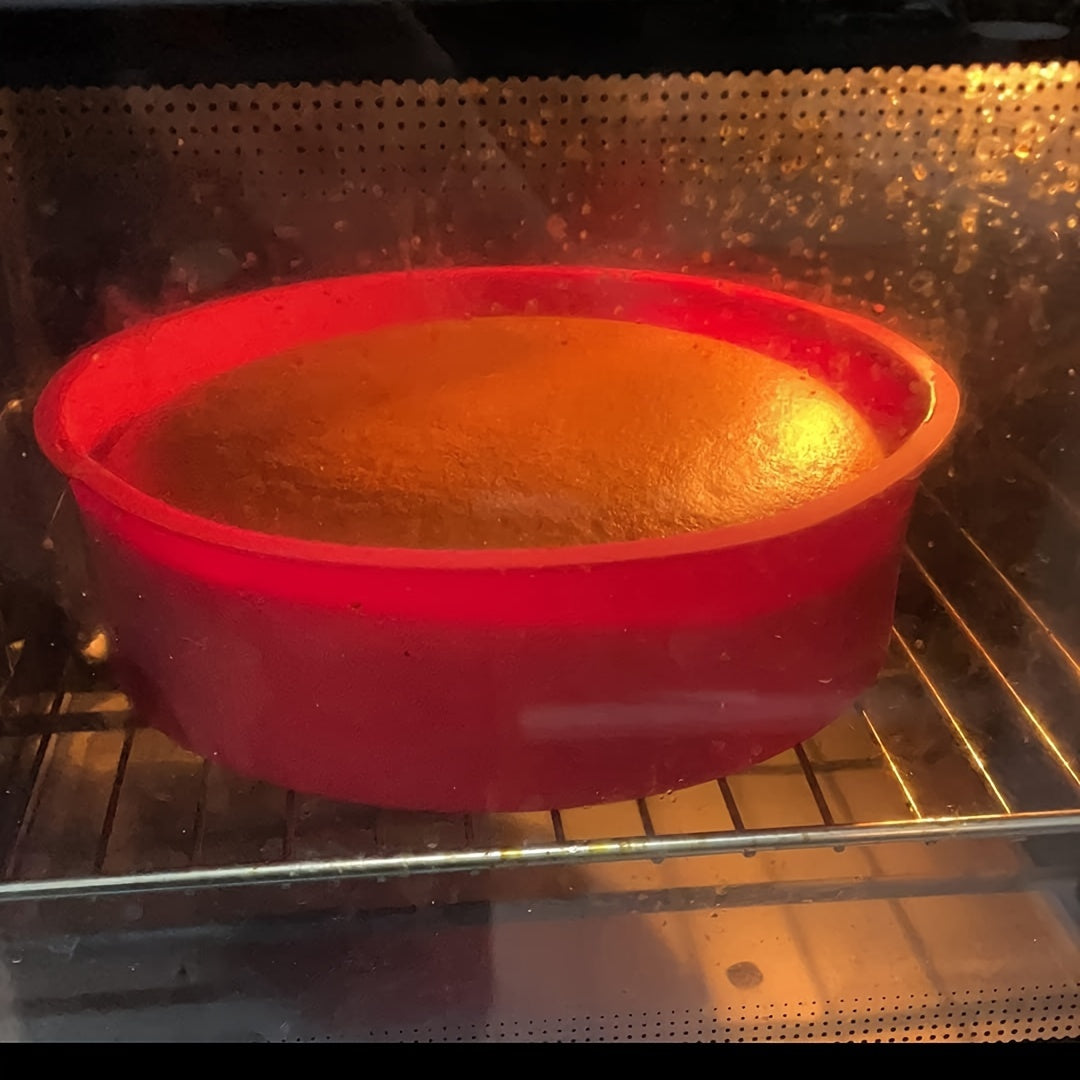 Set of 3 Round Silicone Cake Pans 8-Inch Nonstick Baking Tools