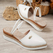Women Woven Jute Wedge Heel Sandals Summer Casual Eclectic