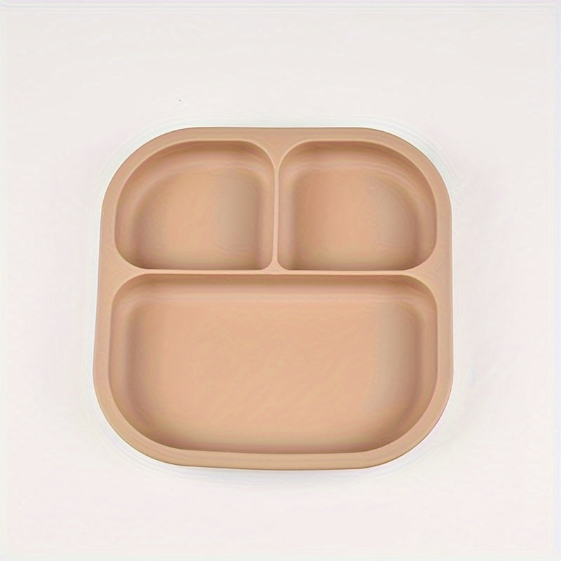 Bandeja de comida para bebé de silicona con 4 compartimentos, libre de BPA, antideslizante para edades de 0 a 3 años
