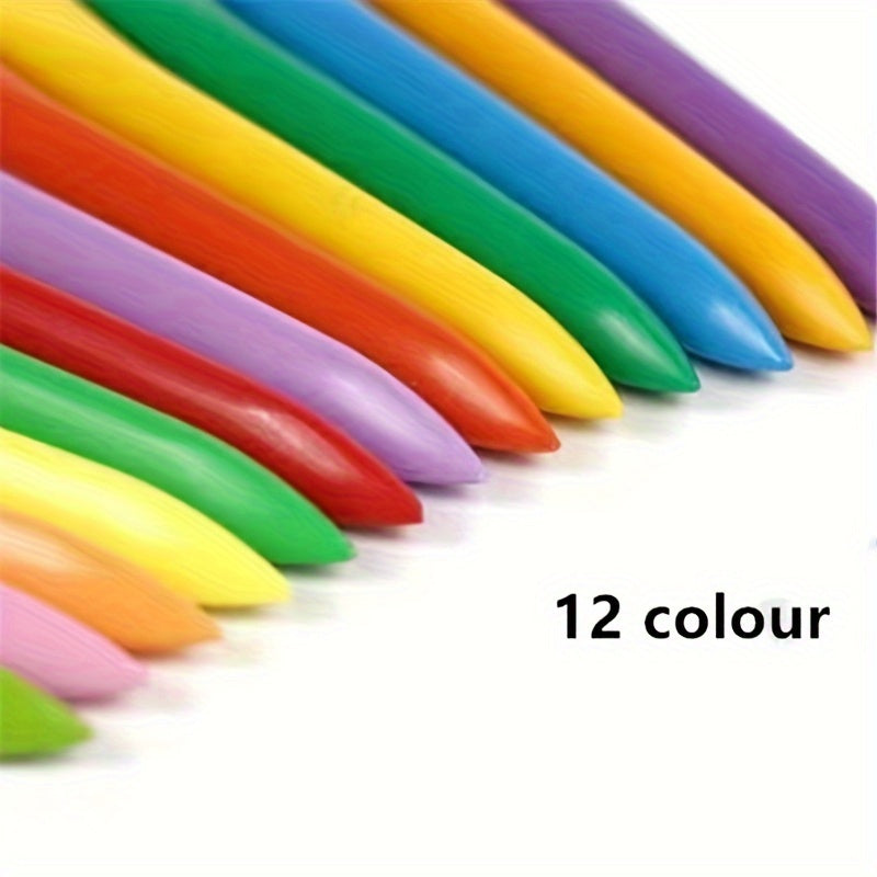 Washable Triangular Crayons for Kids 6 12 18 24 Colors Ergonomic Grip Non-Staining