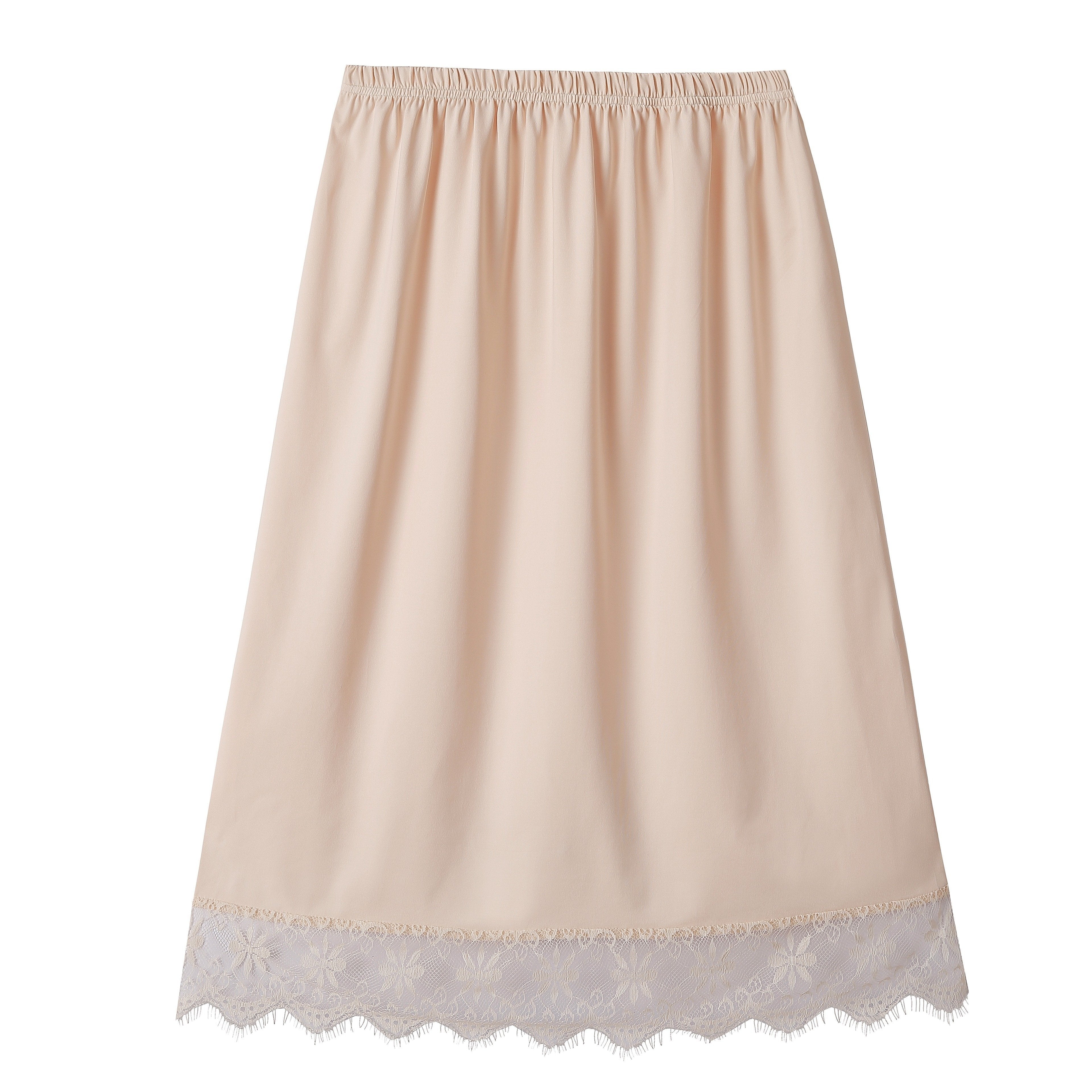 Women's Half Slip Underskirt with Anti-Static and Lace Trim for Dresses