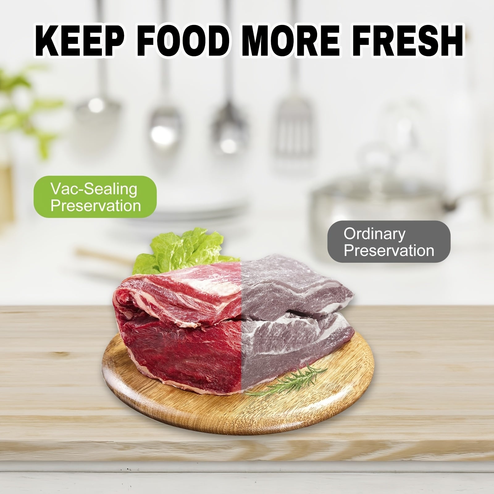 Sellador al vacío de alimentos con sistema de sellado automático al aire, modos para alimentos secos y húmedos, diseño compacto