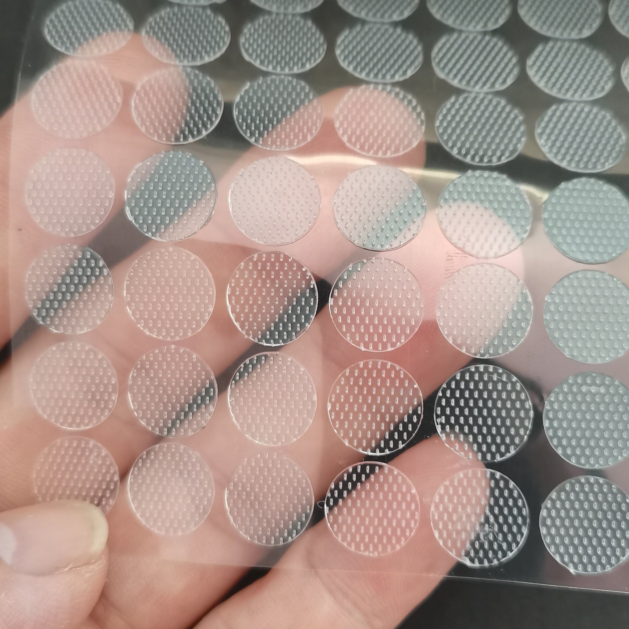 1000pcs 1cm Transparent Nylon Self-Adhesive Hook Rings for DIY Home Office Classroom