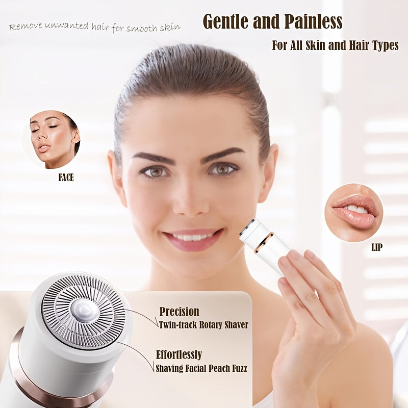 4-in-1 USB rechargeable electric hair remover for women bikini eyebrows nose legs portable shaver 500mAh