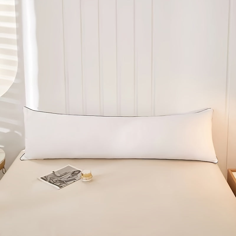 Long White Brushed Body Pillow for Cervical and Pregnancy Support