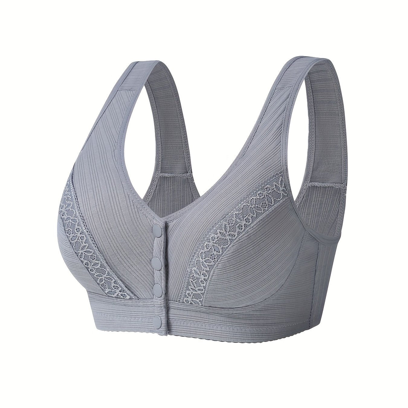 Wireless Bralette for Women Front-Buttoned Lingerie Underwear